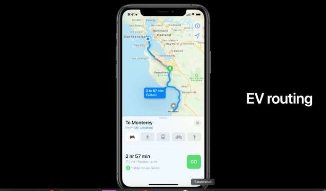 Apple Maps Introduces Electric Vehicle Routing Feature to Locate EV Chargers Near You